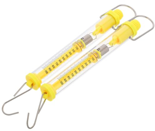 HAPINARY Rohrfederwaage 10 N 2 Stück Mechanische Federkraftmesser mit Zuggewichtsskala Kunststoff für Physikunterricht und Experimente