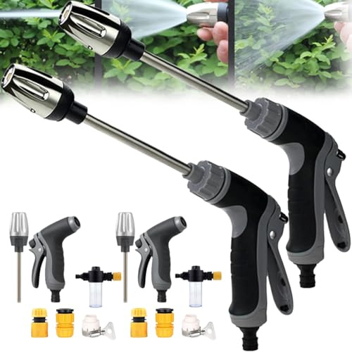 Hochdruckpistole Für Gartenschlauch,Hochdruckreiniger Pistole For Powerjet,Für Gartenschlauch, Mit Zubehör, Ideal Für Autowäsche, Garten & Terrasse (2*a)
