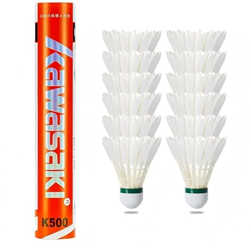 A1 TAAN Badminton Bälle Professional Badminton Federbälle 12 Stück, Geschwindigkeit 77,Kawasaki Hervorragend mit großer Stabilität und Haltbarkeit für professionelle Spieler