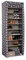Love IT Store IT Schuhschrank aus Stoff - Faltschrank mit 10 Böden für die Aufbewahrung von Schuhen und mehr - Grau mit Sternen - 60 x 40 x 175 cm (LxBxH)