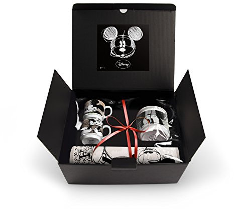 Egan Disney Walt WMSET/28 Kaffeetassen, Modell Paris, Zuckerdose und Platzdeckchen, Porzellan, Mehrfarbig, 4 Einheiten, Small, 4