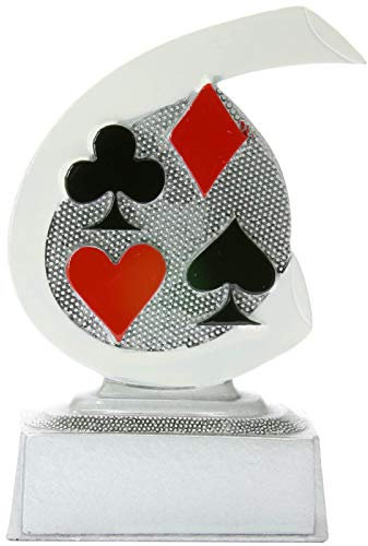 pokalspezialist Karten Skat Poker Pokal Arles Trophäe Preis 10 cm hoch Minipokal