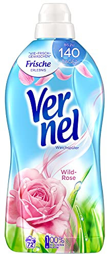 Vernel Wild-Rose, Weichspüler, 72 (1x72) Waschladungen, für einen langanhaltenden Duft und traumhaft weiche Wäsche