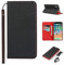 Copmob iPhone X/XS Case With Card Holder With Strap,Genuine Leather Flip Wallet Case,[3 Slots][Magnetic Closure][RFID-Blocking],Phone Case Cover for iPhone X/XS - Black