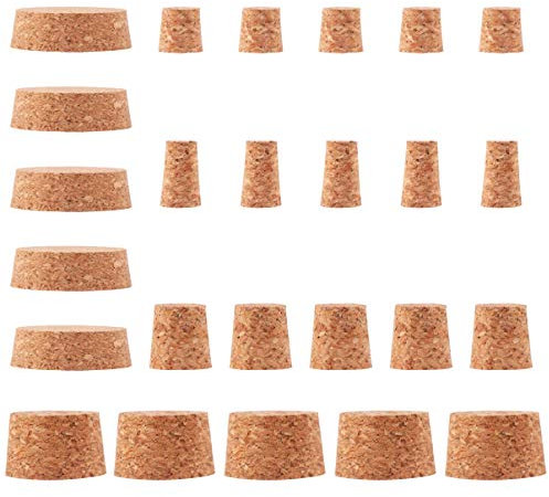 Milisten 25pcs Tapered Cork Plugs Wine Bottle Corks Wooden Bottle Cork Replacement Corks for Bar Home Restaurant