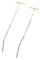 Orecchini a barra, stile minimalista, per donne e ragazze, in argento Sterling S925, con ciondolo a forma di nappa, a goccia, semplice filo, ipoallergenici, colore: Oro, cod. E593