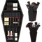 nanayo Make Up Sarg Regal und Sarg Pinsel Halter - 3 Regal Sarg Make-up Halter für Gothic Decor - freistehend oder wandhängend Make-up Organizer Gruselig Sarg Dekor für Schlafzimmer oder Badezimmer