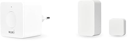NUKI Bridge, WLAN Bridge, Erweiterung für Smart Lock & Opener, ermöglicht WLAN Verbindung, weiß & Door Sensor, Smarter Türsensor Smart Lock, Mitteilungen (Tür offen, geschlossen) weiß