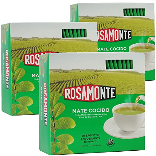 Rosamonte Yerba Mate Cocido Tradizionale 150 Bustine di Tè (450g) | Ricca di Vitamine e Antiossidanti | Tè Yerba Mate Energizzante