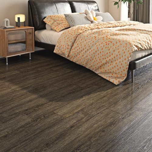 Livelynine Dicke Vinylboden Selbstklebend Badezimmer Wasserdicht Fliesenoptik 90x15CM PVC Bodenbelag Selbstklebend Eiche Selbstklebende Bodenfliesen Holzoptik Küche Laminatboden Selbstklebend 18 Stück