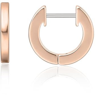 Limerencia Titan Creolen, 10 mm Hypoallergene Nickelfreie G23 Medizinische Creolen Ohrringe für Damen (Roségold)