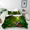 ANHOPE Dschungel Bettwäsche Set 2 Teilig Natur Tropisch Regenwald Wald Bettbezug 135x200 cm + Kissenbezug 80x80 cm Weich Microfaser Bettbezüge mit Reißverschluss Ganzjahres Bettdeckenbezug Set