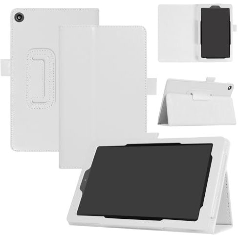 Qiaogle Tablet Hülle für Sony Xperia Tablet Z2 10.1 - [HXA09] Weiß Solid Color Geschäfts Lederhülle Schutzhülle Klapphülle mit Ständer