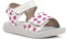 Geox B Sandal LIGHTFLOPPY, Sandalia Niñas, White/Fuchsia, 25 EU