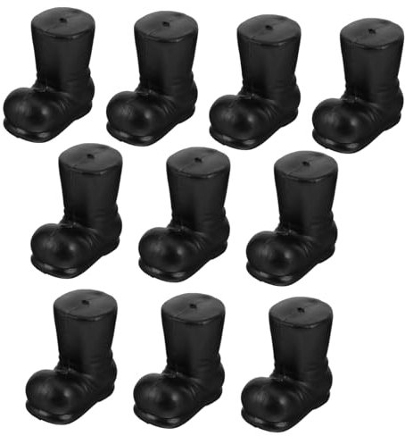 FUNOMOCYA 10stücke Teiliges Nikolausstiefel Weihnachtsdeko Schwarze Santa Boots Deko Basteln Für Xmas Partyfest Stimmung DIY Zubehör