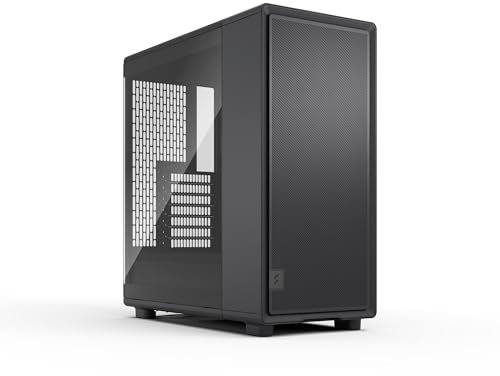 Fractal Design Epoch Black - Tempered Glass Light Tint - High Airflow PC Gaming Case - Mesh Front Panel - Three Momentum 12 Fans Included - Spacious Interior - ATX/mATX/ITX Support