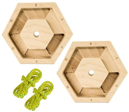 Kletter-Hangboard, Armkrafttraining, Klimmzug-Armtrainer, sechseckiger Fingertrainer aus Holz | Tragbares Hänge-Board | Für Klettern, Fitness,