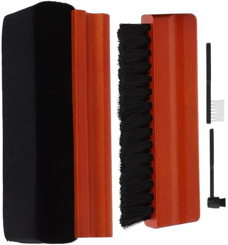 CALLARON Vinyl Schallplattenreiniger Satz mit 4 teiligem Plattenspielerbürste und Schwamm für Gründliche Schallplattenreinigung und Cd/DVD Player Reinigung