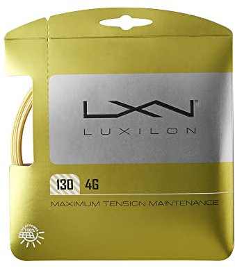 Luxilon WRZ997112 Corda da Tennis 4G, 12.2 m, Unisex, Colore Oro, 1.30 mm