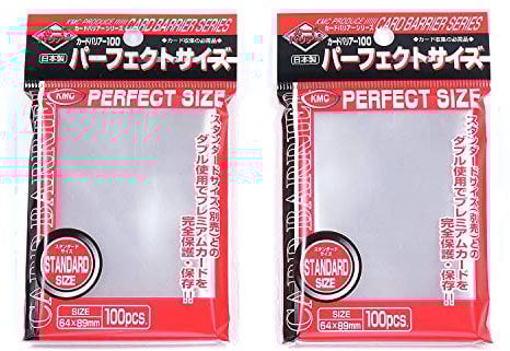 KMC 100 Pochettes Card Barrier Perfect Size Soft Sleeves × 2 Pack Value Set !