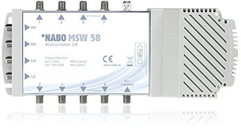 Nabo MSW 58 Multiswitch 5/8 NT Multischalter SAT Verteiler 5 Eingänge 8 Ausgänge