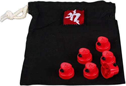 Ersatzsprühköpfe Kalligrafie 6 Spray Caps/Flachstrahl Artist Cap rot/schwarz inkl. Zuziehbeutel