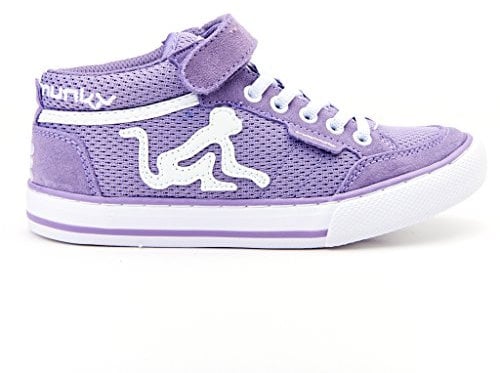 Drunknmunky Boston Mid Grid, Scarpe da Tennis Bambina, Viola (Lavanda/White), 35 EU