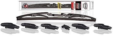HEYNER® Heckwischerblatt 16/400 mm Wischerblatt für Hinten mit Adapter, Schwarz