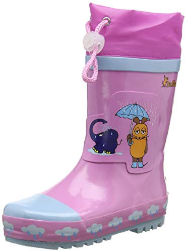 Playshoes Stivali di Gomma Unisex - Bambini e ragazzi, Rosa (Die Maus Elefant), 30/31 EU