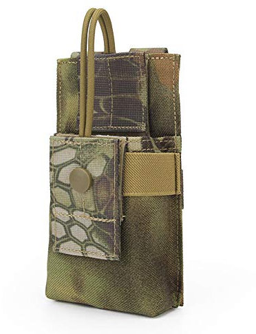 Molle Short Radio Pouch, Nylon Molle Tactical Radio Holder Case for BaoFeng UV-5R UV82 (MA)
