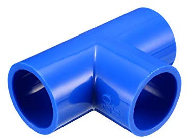 sourcing map 10 Stück PVC Rohrverschraubung T- Form Kupplungsstecker Blau 20mm Slip