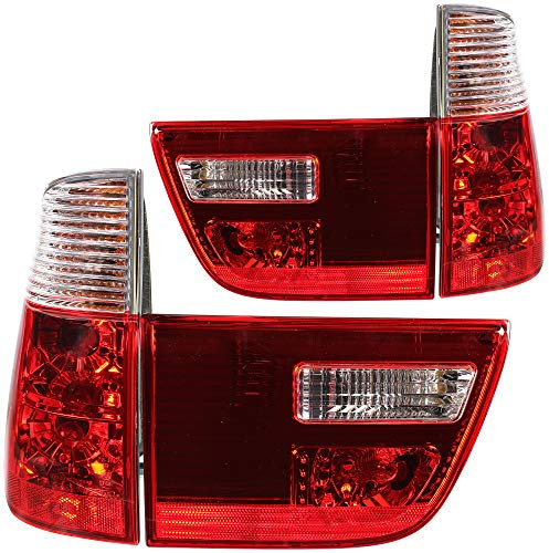Rückleuchten Set 4-Teilig X5 E53 Bj. 99-03 rot weiß chrom kristall