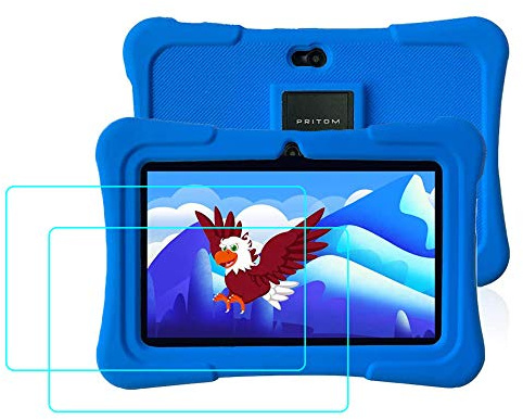 YGoal Protection écran pour Pritom 7 Pouce Kids Tablet, [2 Pack] Dureté 9H, Anti-Rayures, sans Bulles et Haute définition Protecteur d'écran en Verre trempé pour Pritom 7 Pouce Kids Tablet