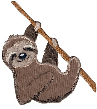 PatchMommy Faultier Patch Aufnäher Applikation zum Aufbügeln Bügelbild - für Kleidung Jeans Jacken Kinder Baby