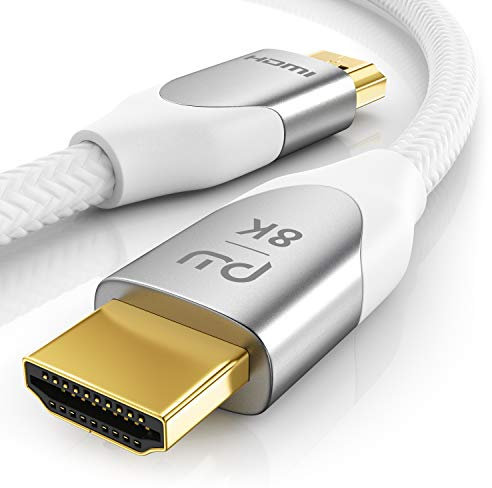 CSL - 0,5m 50cm 8K HDMI Kabel 2.1 8K @ 60Hz 4K @ 120Hz DSC HDTV 7680 x 4320 - UHD II HDMI 2.1 2.0a 2.0b 3D Highspeed HDMI Kabel HDR ARC - Präzisionsstecker - kompatibel zu Blu Ray PS4 PS5 Xbox