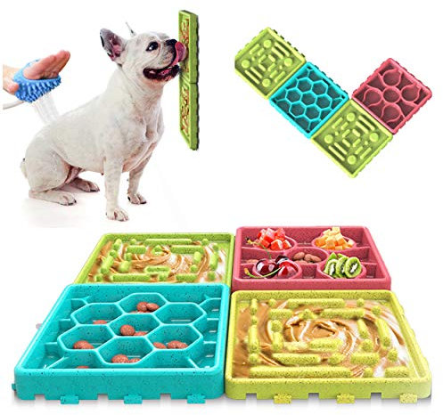 Any Pet - Slow Feeding Mat, Tray, Slow Feeder Dog Bowls, Food Mat for Dog, Dog Lick Pad Anxiety Relief Feeding Mat with Suction