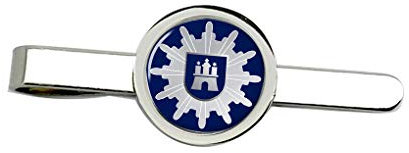 Giftshop UK Polizei Hamburg Krawattenklammer - Silber - Herren - Krawattennadel - Accessoire - Männer - Büro