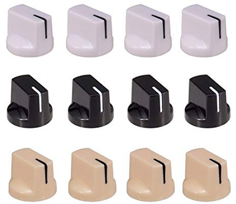 12 Gitarrenzeiger Knöpfe Potentiometerkappen für E Gitarre 6mm