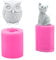 Dtoterul Moldes Jabones Artesanales 2 Piezas Moldes de Silicona para Hacer Jabón Molde de Vela Búho Moldes Silicona Manualidades Reutilizable
