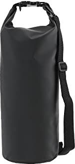 DIYWORK Motorrad Gepäckrollen in Schwarz - Outdoor Umhängetasche aus PVC - zum Tauchen, Schwimmen, Wandern und Autofahren (10L)