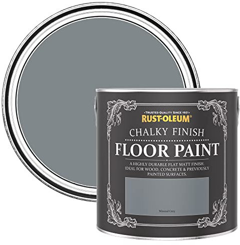 Rust-Oleum Grey Scratch-Resistant Floor Paint in Matt Finish - Mineral Grey 2.5L