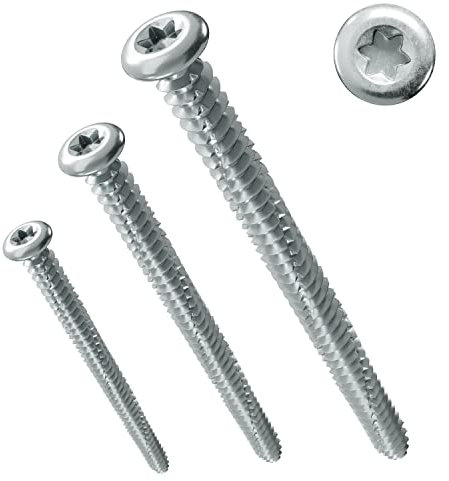 PARCO Lot de 100 vis pour cadre de fenêtre à tête ronde 7,5 x 212 mm | Tête panoramique | pour construction de fenêtres | TX30