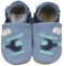 HOBEA-Germany Krabbelschuhe für Jungs und Mädchen in verschiedenen Designs, Kinderhausschuhe Jungen, Lederschuhe, Schuhgröße:24/25, Modell Schuhe: Hubschrauber hellblau