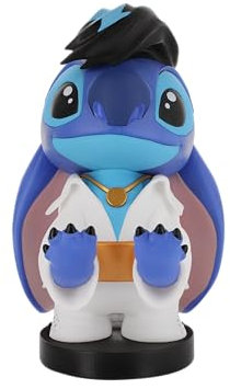 Cableguys Disney Elvis Stitch Gaming-Figur — Zubehör für Controller oder Smartphone-Halter — USB-Kabel im Lieferumfang enthalten — 20 cm