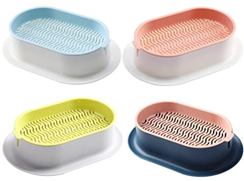 POPETPOP 4pcs Cat Grass Planter Box Hydroponic Catnip Growing Tray for Indoor Cats Convenient Soilless Planter Water Storage Easy to Use and Clean No Seeds Included