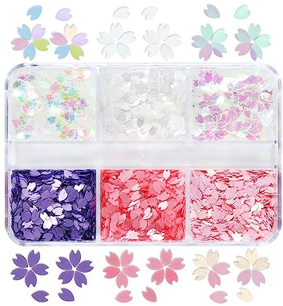 Kirschblütenblätter Pailletten,Konfetti Pailletten Kirschblütenblätter Konfetti Glitter Kirschblütenblätter Pailletten für Kunsthandwerk DIY Nail Art und Party Dekoration