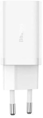 Wall Charger Baseus GaN5 40W, 2X USB C (White)