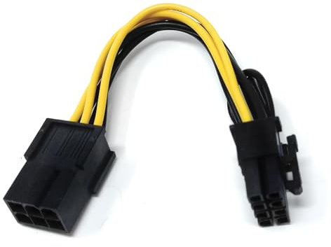 10cm 1pcs. 6-Pin PCIe to 8-Pin PCIe Adapter Power Cable, Video Graphics Card Power PCI Express Lead Adapter