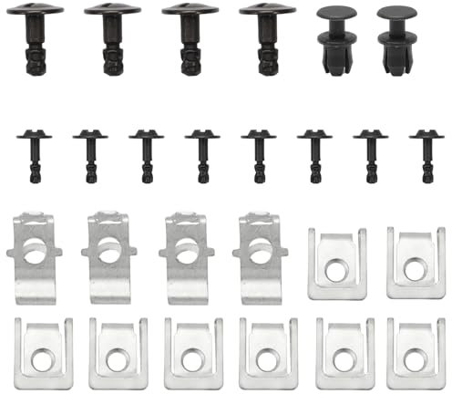 Konuooer Unterfahrschutz Einbausatz Motor Unterboden Reparatur Clips Getriebeschutz Motorschutz Abdeckung Befestigungsclip Motorabdeckung Blechmutter Schrauben Halteklammern für A4 B8 A5 8T Q5 8R
