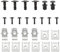 Konuooer Kit de montage vis cache pour moteur - Clips de réparation - Protection de moteur - Clip de fixation - Couvercle de moteur - Écrou en tôle - Vis de fixation pour A4 B8
